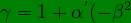 \large \inline \dpi{120} \bg_green \bg_green \gamma=1+\alpha^{'}(-\beta^{2})+\alpha^{''}(-\beta^{2})^{2}+\alpha^{'''}(-\beta^{2})^{3}